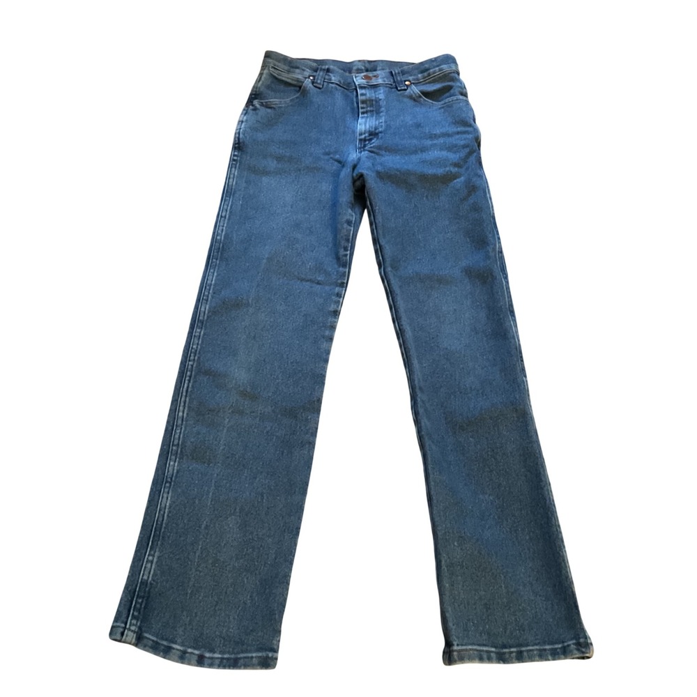 Wrangler Boys Cowboy Cut Regular Fit Jeans Medium Wash Blue Denim Size 14 Reg